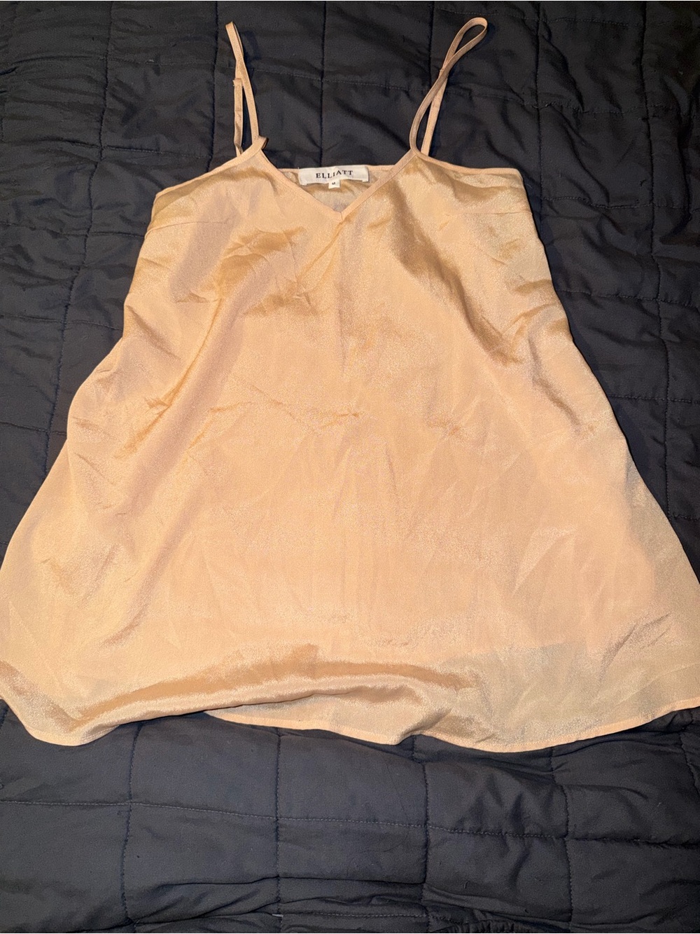 Elliatt Peach Satin Slip Cami with Thin Straps
